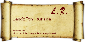 Labáth Rufina névjegykártya